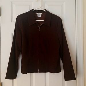 AGB Full Zip Brown Jacket - Size Medium